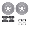 4312-03018 Geospec Brake Rotors with 3000-Series Ceramic Brake Pads & Hardware, 2005-2010 Kia/Hyundai/Genesis, Position: Front - image 1