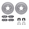 4312-03037 Geospec Brake Rotors with 3000-Series Ceramic Brake Pads & Hardware, 2007-2009 Kia/Hyundai/Genesis, Position: Rear - image 1