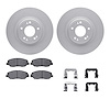 4312-03039 Geospec Brake Rotors with 3000-Series Ceramic Brake Pads & Hardware, 2009-2011 Kia/Hyundai/Genesis, Position: Front - image 1