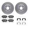 4312-03048 Geospec Brake Rotors with 3000-Series Ceramic Brake Pads & Hardware, 2009-2016 Kia/Hyundai/Genesis, Position: Front - image 1