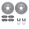 4312-03050 Geospec Brake Rotors with 3000-Series Ceramic Brake Pads & Hardware, 2010-2011 Kia/Hyundai/Genesis, Position: Front - image 1