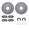 4312-03055 Geospec Brake Rotors with 3000-Series Ceramic Brake Pads & Hardware, 2012-2017 Multiple Makes/Models, Position: Front - image 1