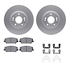 4312-03056 Geospec Brake Rotors with 3000-Series Ceramic Brake Pads & Hardware, 2016-2017 Kia/Hyundai/Genesis, Position: Front - image 1