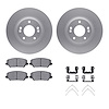 4312-03057 Geospec Brake Rotors with 3000-Series Ceramic Brake Pads & Hardware, 2014-2018 Kia/Hyundai/Genesis, Position: Front - image 1