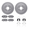 4312-03064 Geospec Brake Rotors with 3000-Series Ceramic Brake Pads & Hardware, Fits Select Kia/Hyundai/Genesis, Position: Rear - image 1
