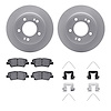 4312-03065 Geospec Brake Rotors with 3000-Series Ceramic Brake Pads & Hardware, Fits Select Kia/Hyundai/Genesis, Position: Rear - image 1