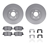 4312-03066 Geospec Brake Rotors with 3000-Series Ceramic Brake Pads & Hardware, Fits Select Kia/Hyundai/Genesis, Position: Front - image 1