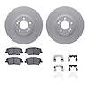 4312-03068 Geospec Brake Rotors with 3000-Series Ceramic Brake Pads & Hardware, 2013-2018 Kia/Hyundai/Genesis, Position: Front - image 1