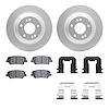 4312-03070 Geospec Brake Rotors with 3000-Series Ceramic Brake Pads & Hardware, 2010-2016 Kia/Hyundai/Genesis, Position: Rear - image 1