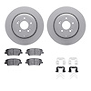 4312-03072 Geospec Brake Rotors with 3000-Series Ceramic Brake Pads & Hardware, Fits Select Kia/Hyundai/Genesis, Position: Rear - image 1