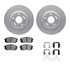 4312-03074 Geospec Brake Rotors with 3000-Series Ceramic Brake Pads & Hardware, Fits Select Kia/Hyundai/Genesis, Position: Front - image 1