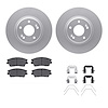 4312-03076 Geospec Brake Rotors with 3000-Series Ceramic Brake Pads & Hardware, Fits Select Kia/Hyundai/Genesis, Position: Front - image 1