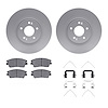 4312-03077 Geospec Brake Rotors with 3000-Series Ceramic Brake Pads & Hardware, Fits Select Kia/Hyundai/Genesis, Position: Front - image 1
