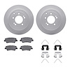 4312-03078 Geospec Brake Rotors with 3000-Series Ceramic Brake Pads & Hardware, Fits Select Kia/Hyundai/Genesis, Position: Rear - image 1