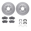 4312-03082 Geospec Brake Rotors with 3000-Series Ceramic Brake Pads & Hardware, 2017-2020 Kia/Hyundai/Genesis, Position: Front - image 1