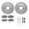 4312-03085 Geospec Brake Rotors with 3000-Series Ceramic Brake Pads & Hardware, Fits Select Kia/Hyundai/Genesis, Position: Front - image 1