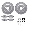 4312-03086 Geospec Brake Rotors with 3000-Series Ceramic Brake Pads & Hardware, 2018-2020 Kia/Hyundai/Genesis, Position: Rear - image 1