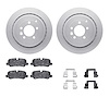 4312-11009 Geospec Brake Rotors with 3000-Series Ceramic Brake Pads & Hardware, 2005-2016 Land Rover, Position: Rear - image 1