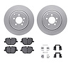 4312-11017 Geospec Brake Rotors with 3000-Series Ceramic Brake Pads & Hardware, 2010-2012 Land Rover, Position: Rear - image 1