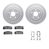 4312-13003 Geospec Brake Rotors with 3000-Series Ceramic Brake Pads & Hardware, 1990-1999 Subaru, Position: Rear - image 1
