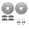 4312-13010 Geospec Brake Rotors with 3000-Series Ceramic Brake Pads & Hardware, 1998-2003 Subaru, Position: Rear - image 1