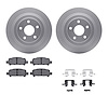4312-13011 Geospec Brake Rotors with 3000-Series Ceramic Brake Pads & Hardware, 2000-2006 Subaru, Position: Rear - image 1