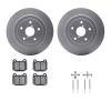 4312-13017 Geospec Brake Rotors with 3000-Series Ceramic Brake Pads & Hardware, 2005-2007 Subaru, Position: Rear - image 1