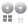 4312-13018 Geospec Brake Rotors with 3000-Series Ceramic Brake Pads & Hardware, 2008-2020 Subaru, Position: Rear - image 1