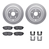 4312-13032 Geospec Brake Rotors with 3000-Series Ceramic Brake Pads & Hardware, 2006-2014 Subaru, Position: Rear - image 1