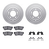 4312-21002 Geospec Brake Rotors with 3000-Series Ceramic Brake Pads & Hardware, 2004-2006 Kia/Hyundai/Genesis, Position: Rear - image 1
