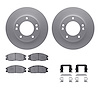 4312-21005 Geospec Brake Rotors with 3000-Series Ceramic Brake Pads & Hardware, 2007-2009 Kia/Hyundai/Genesis, Position: Front - image 1