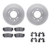 4312-21010 Geospec Brake Rotors with 3000-Series Ceramic Brake Pads & Hardware, 2007-2009 Kia/Hyundai/Genesis, Position: Rear - image 1