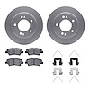 4312-21026 Geospec Brake Rotors with 3000-Series Ceramic Brake Pads & Hardware, Fits Select Kia/Hyundai/Genesis, Position: Rear - image 1
