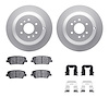 4312-21031 Geospec Brake Rotors with 3000-Series Ceramic Brake Pads & Hardware, 2009-2010 Kia/Hyundai/Genesis, Position: Rear - image 1