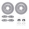 4312-21036 Geospec Brake Rotors with 3000-Series Ceramic Brake Pads & Hardware, 2017-2020 Kia/Hyundai/Genesis, Position: Rear - image 1