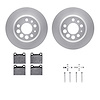4312-27001 Geospec Brake Rotors with 3000-Series Ceramic Brake Pads & Hardware, 1975-1997 Volvo, Position: Rear - image 1