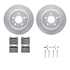 4312-27002 Geospec Brake Rotors with 3000-Series Ceramic Brake Pads & Hardware, 1996-2004 Volvo, Position: Rear - image 1