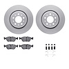 4312-27015 Geospec Brake Rotors with 3000-Series Ceramic Brake Pads & Hardware, 1998-2004 Volvo, Position: Front - image 1