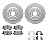 4312-27028 Geospec Brake Rotors with 3000-Series Ceramic Brake Pads & Hardware, 2018-2018 Volvo, Position: Rear - image 1