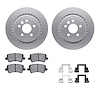 4312-27029 Geospec Brake Rotors with 3000-Series Ceramic Brake Pads & Hardware, 2007-2015 Volvo, Position: Rear - image 1