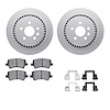 4312-27030 Geospec Brake Rotors with 3000-Series Ceramic Brake Pads & Hardware, 2010-2017 Volvo, Position: Rear - image 1