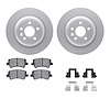 4312-27033 Geospec Brake Rotors with 3000-Series Ceramic Brake Pads & Hardware, 2007-2018 Volvo, Position: Rear - image 1