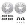 4312-27034 Geospec Brake Rotors with 3000-Series Ceramic Brake Pads & Hardware, 2008-2008 Volvo, Position: Rear - image 1