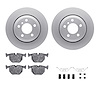 4312-31026 Geospec Brake Rotors with 3000-Series Ceramic Brake Pads & Hardware, 2004-2010 BMW, Position: Rear - image 1