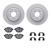 4312-31076 Geospec Brake Rotors with 3000-Series Ceramic Brake Pads & Hardware, 2011-2016 BMW, Position: Rear - image 1