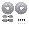 4312-39016 Geospec Brake Rotors with 3000-Series Ceramic Brake Pads & Hardware, Fits Select Mopar, Position: Rear - image 1