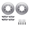 4312-40018 Geospec Brake Rotors with 3000-Series Ceramic Brake Pads & Hardware, 2003-2008 Mopar, Position: Rear - image 1