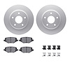 4312-40041 Geospec Brake Rotors with 3000-Series Ceramic Brake Pads & Hardware, 2012-2016 Mopar, Position: Rear