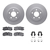 4312-45009 Geospec Brake Rotors with 3000-Series Ceramic Brake Pads & Hardware, 1998-2003 GM, Position: Rear - image 1