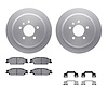 4312-46014 Geospec Brake Rotors with 3000-Series Ceramic Brake Pads & Hardware, 2003-2011 GM, Position: Rear - image 1